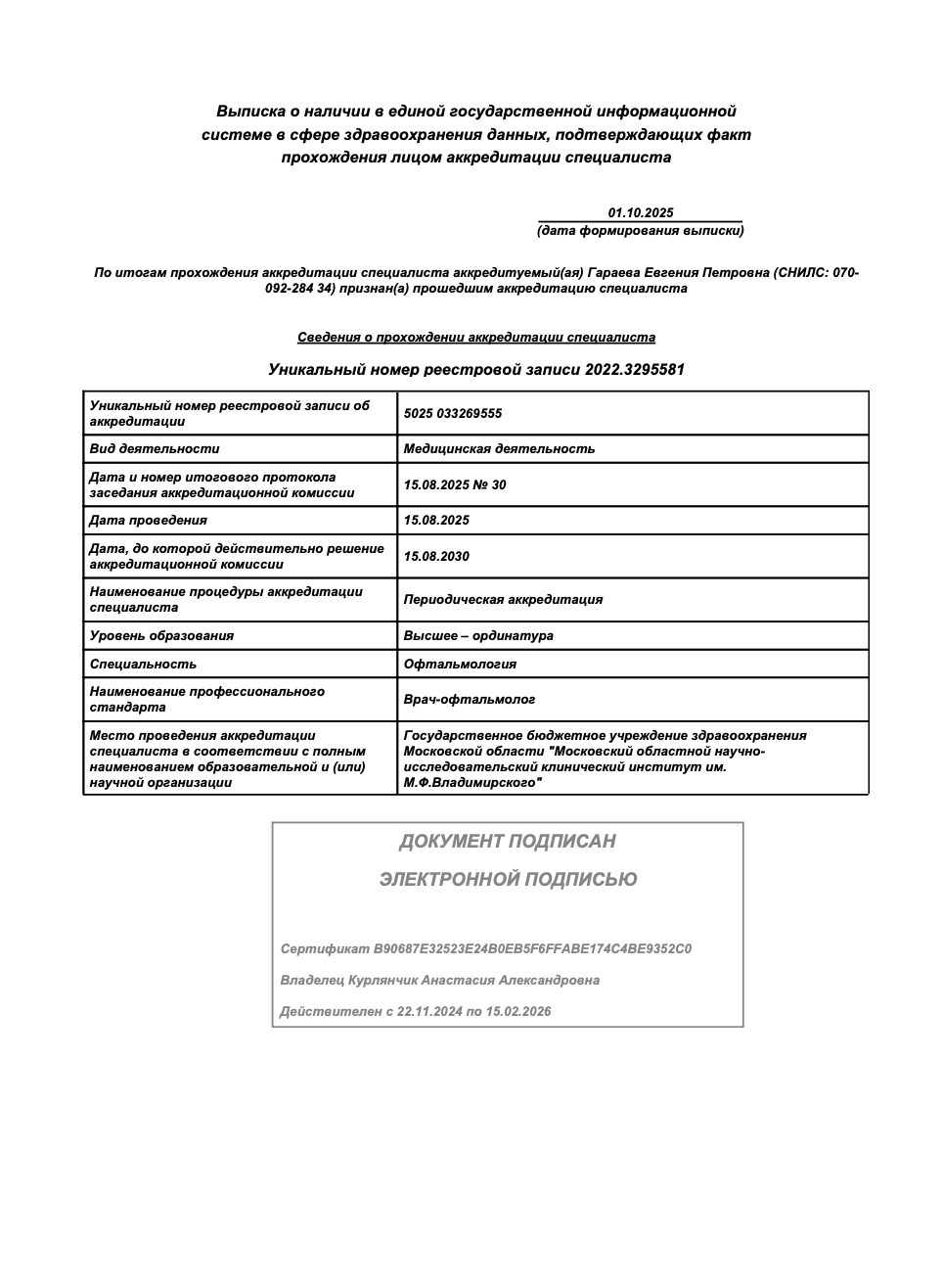 Аккредитация